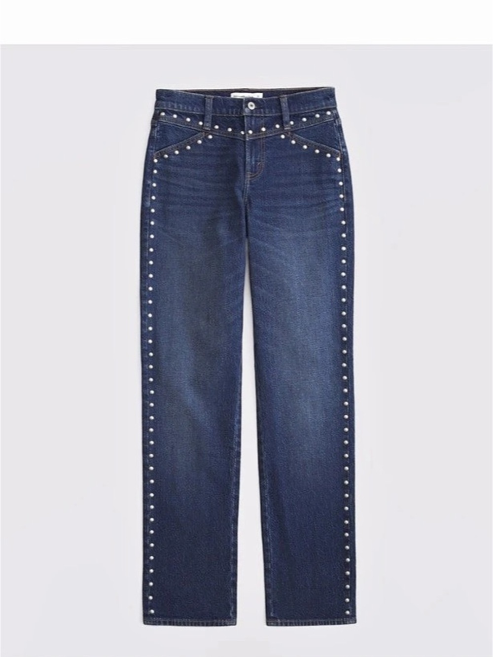 Straight Leg Jeans Studded Jeans